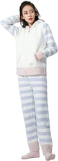 あったかルームウェア レディース 2色  ポリエステル/ナイロン/ポリウレタン pajamas01 着心地抜群 LINXAS