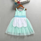 ベビードレス 女の子 グリーン、イエロー、ピンク 80～120cm コットン  チュール素材 ボリューム感 オールシーズンOK babydress03 LINXAS