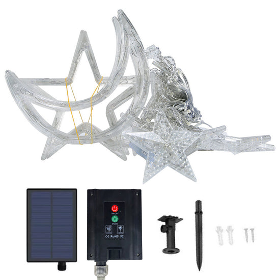 ソーラー イルミネーションライト 128個 電飾部分約3.5m/ケーブル約2m プラスチック 防水仕様 夜間自動点灯 lamp03 LINXAS